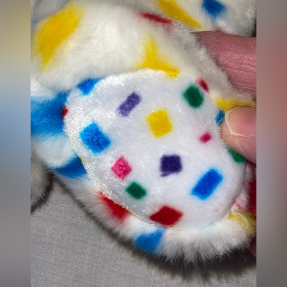 Beanie Babies Ty 2K 12” confetti bear 1999 Retired edition teddy bear plush - Picture 10 of 16